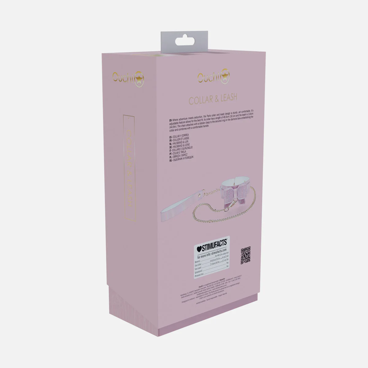 Paris Collection Collar with Leash - Pink - Image 5